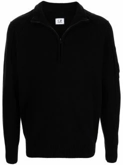 C.P. Company pull zippé à détail verre de lunette signature