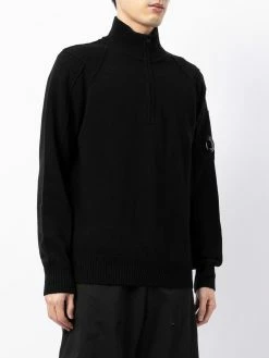 C.P. Company pull zippé à détail verre de lunette signature