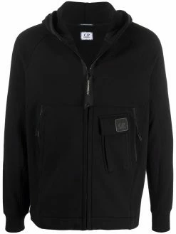 C.P. Company hoodie zippé à patch logo
