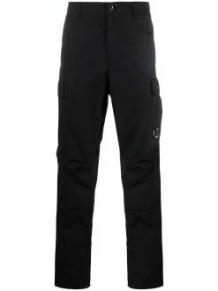 C.P. Company pantalon droit à détail d'objectif