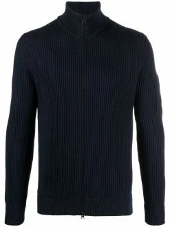 C.P. Company pull zippé à plaque logo