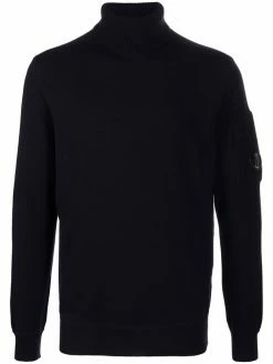 C.P. Company pull en maille nervurée à col roulé