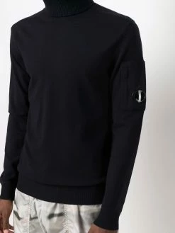 C.P. Company pull en maille nervurée à col roulé