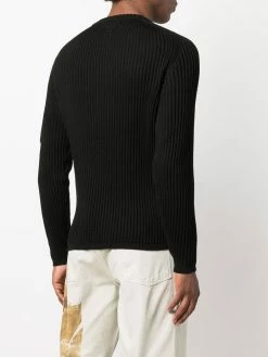 C.P. Company bonnet en maille nervurée à détail d'objectif