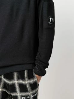 C.P. Company pull en laine à plaque logo