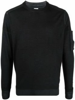 C.P. Company pull en laine à plaque logo