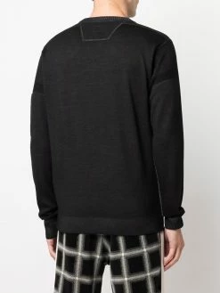 C.P. Company pull en laine à plaque logo