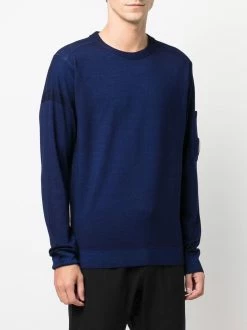 C.P. Company pull en laine à plaque logo