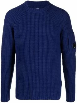 C.P. Company pull en maille gaufrée à patch logo