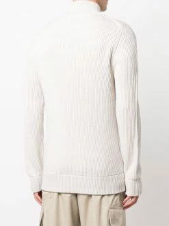 C.P. Company pull zippé en maille nervurée