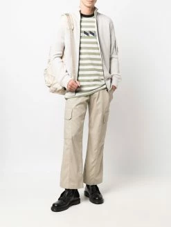 C.P. Company pull zippé en maille nervurée