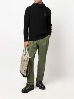 C.P. Company pull en maille nervurée à capuche