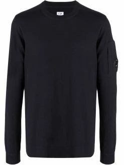 C.P. Company pull en maille fine à détail verre de lunette signature