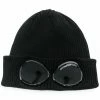 C.P. Company Goggles-embellished ribbed-knit beanie
